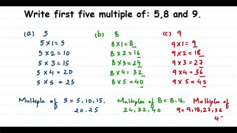 PLEASE HELP 1) Write down the multiples of 5 between between .